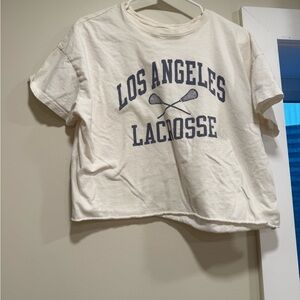Abercrombie & Fitch Cream Lacrosse Tee
